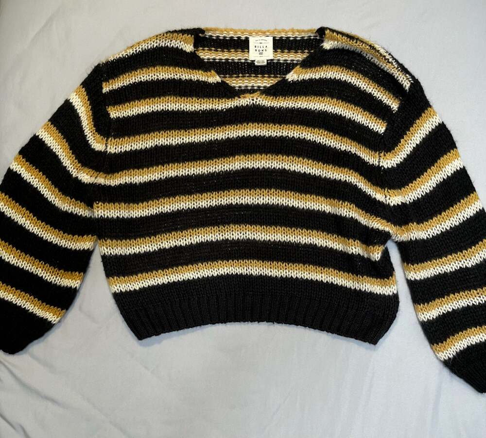 Y2K Striped V-Neck Cropped Sweater | Retro Preppy Knit